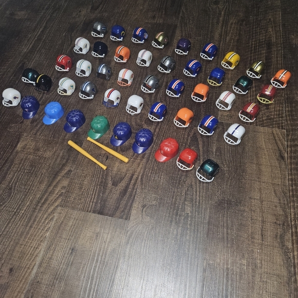 49 Piece NFL Mini Gumball Helmets Ect Lot